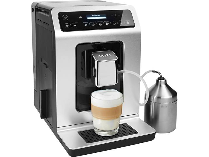 KRUPS Kaffeevollautomat EA891D Evidence , grau (metal), B:24cm H:36,3cm T:37,2cm, Kaffeevollautomaten, 12 Kaffee- und 3 Tee-Variationen, OLED-Display und Touchscreen, Kaffeevollautomat