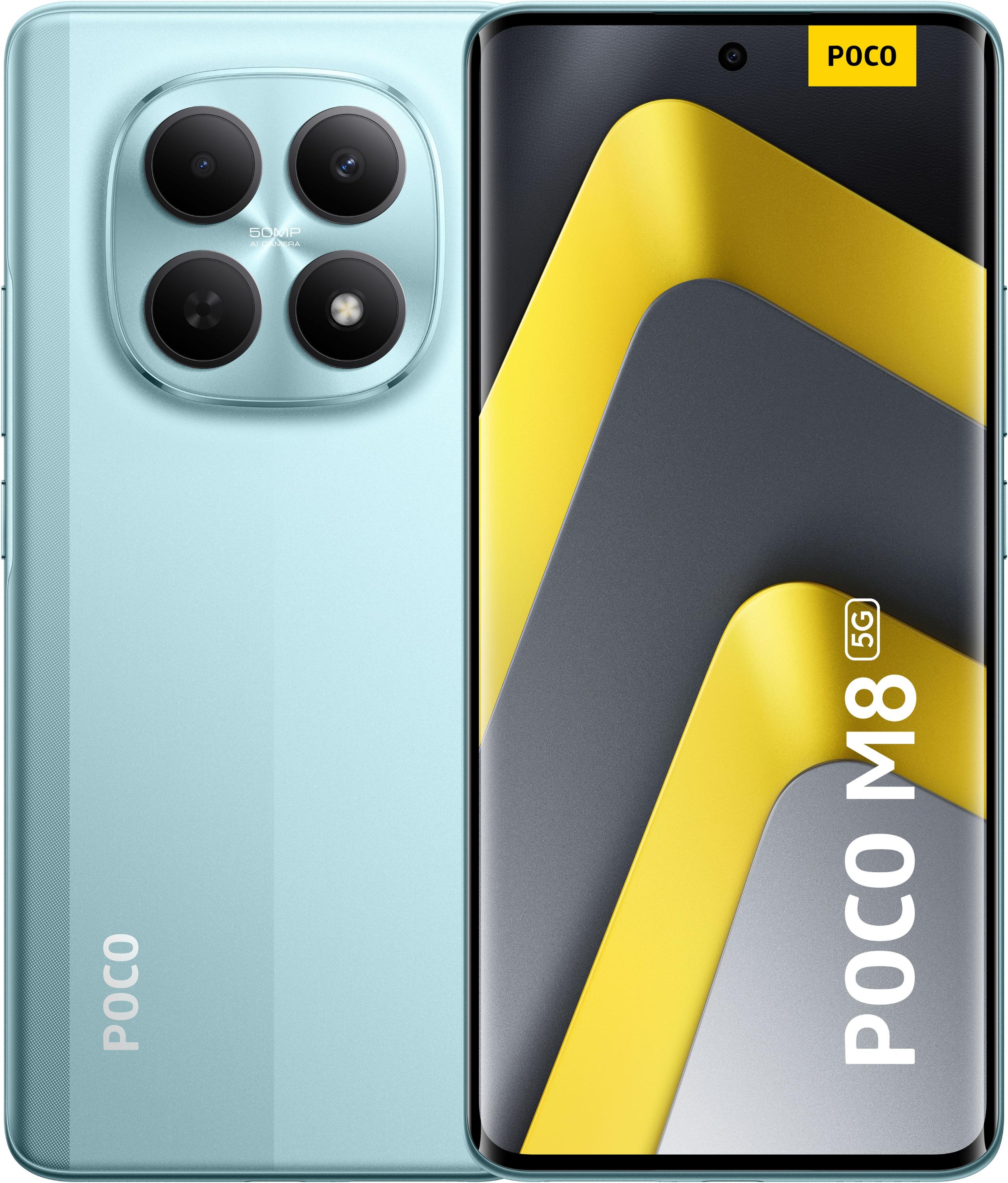 XIAOMI Smartphone "POCO M8 5G", Energieeffizienz: B (A-G), grun, 256 GB, Mobiltelefone