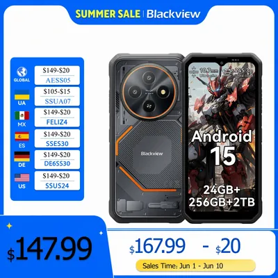 Blackview FORT 2 Smartphone, 6,78 Zoll HD+ IPS-Display, MediaTek Helio G81 Prozessor, 5000 mAh Akku, robustes Outdoor-Handy