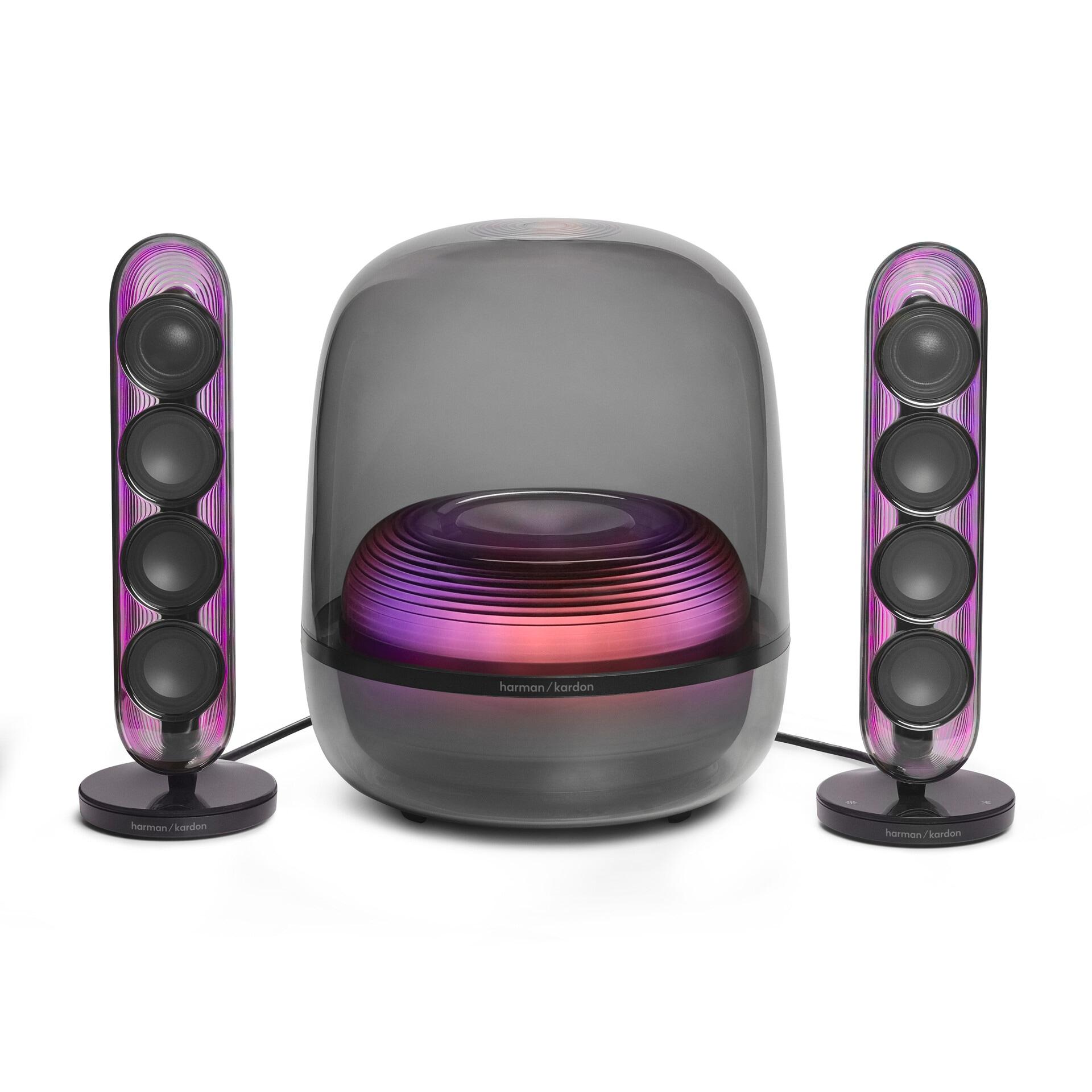 HARMAN / KARDON 2.1 Soundsystem "SoundSticks 5", schwarz, B:23,4cm H:30,6cm T:23,4cm, Lautsprecher, 2.1-Channel Bluetooth Speaker mit HDMI