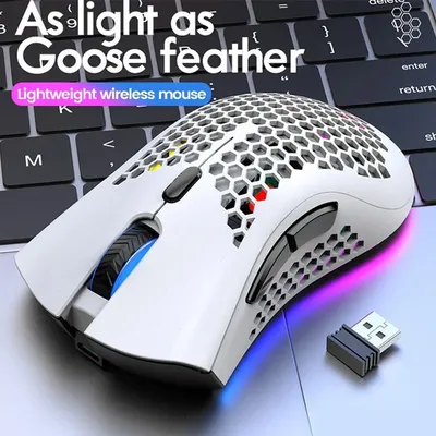 BM600 Wiederaufladbare USB 2,4G Wireless RGB Licht Waben Gaming Maus Desktop PC Computer Notebook Laptop Mäuse Mause Gamer Nette