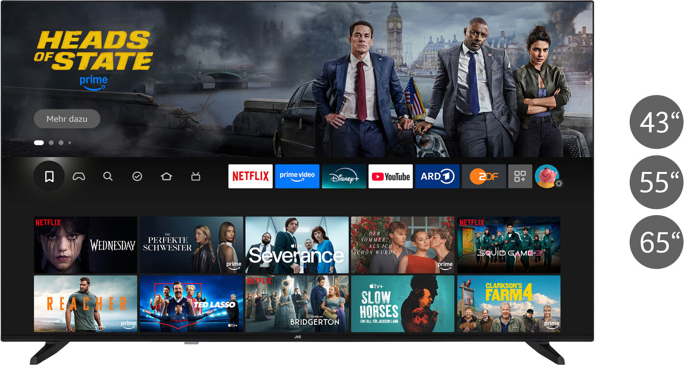 JVC Fernseher »LT-VRQ3555« Fire TV 4K QLED Smart TV Dolby Vision HDR Dolby Atmos Alexa Built-In Triple-Tuner
