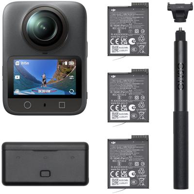 DJI Action Cam "Osmo 360 Adventure Combo", dunkelgrau, B:6,1cm H:8,1cm T:3,63cm, Camcorder, 360-Kamera