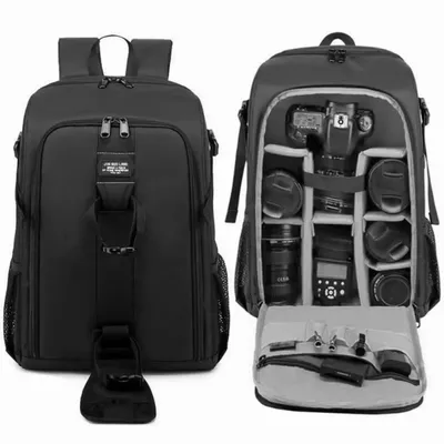 Computerkamerarucksack passend für Canon, Nikon, Sony Kameras, große Kapazität, multifunktionale Fototasche, doppelte Schulter