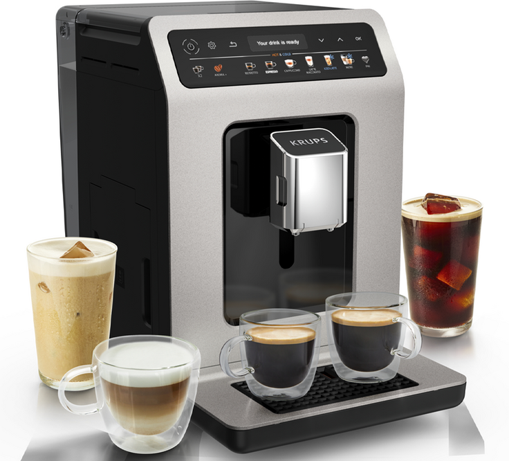 Krups - Kaffeevollautomat Evidence Hot And Cold - 1450 W - MaxiCoffee 2 Jahre Garantie