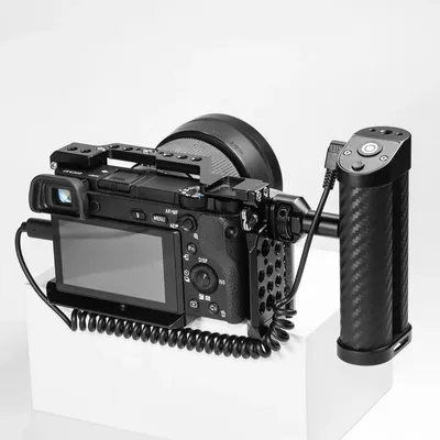 DSLR Kamera Käfig Seite Griff Grip Mit Trigger Auslöser Steuer Kabel für Sony Canon Nikon Kamera Carbon Faser Top Hand Grip