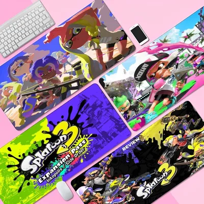 Spiel S-Splatoons 3 Gummi xxl Tastatur matte Tisch matte Studenten Gamer Desktop Mouse pad Gaming Mauspad