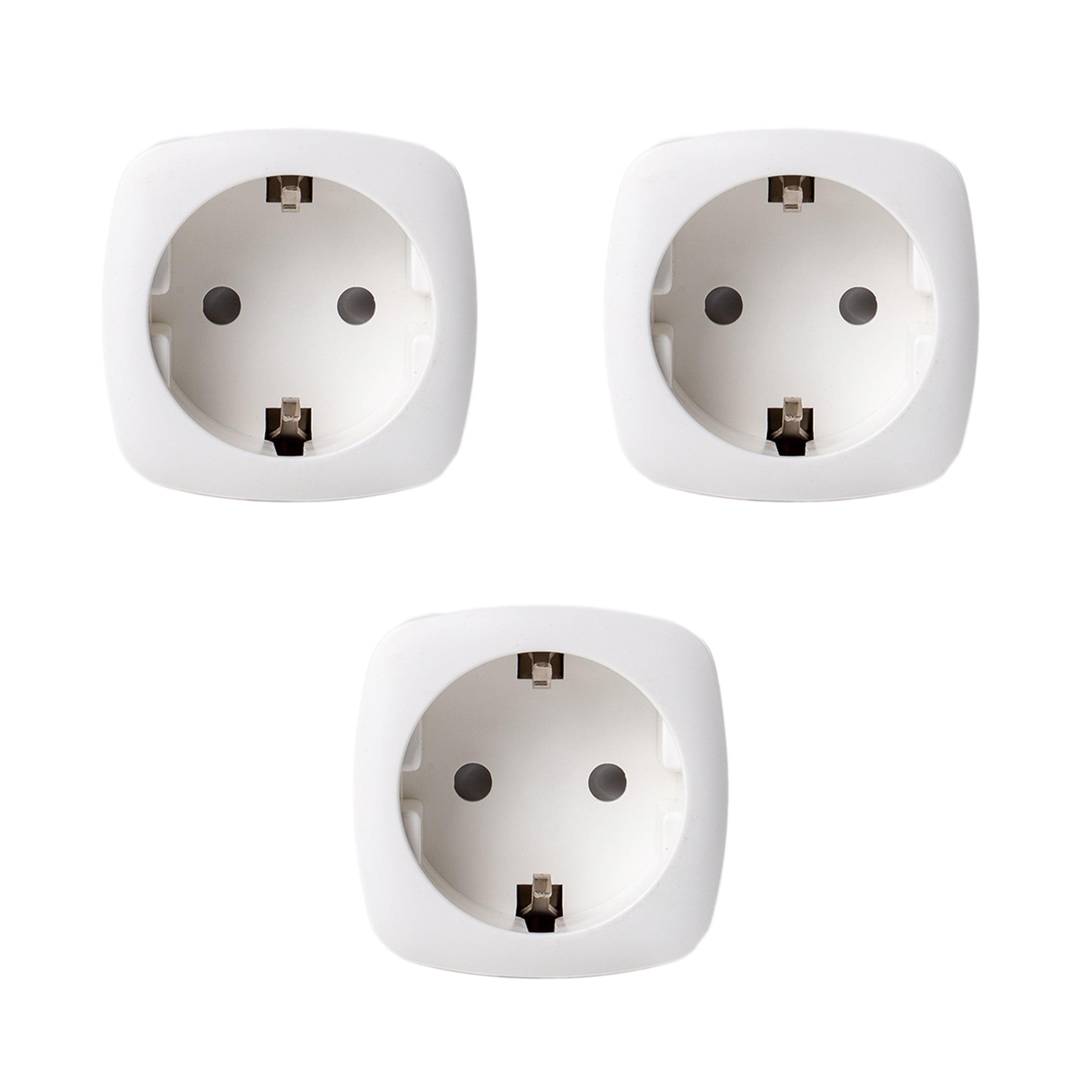 HYRICAN Steckdose "Hyrican 3er Pack Smart WIFI Steckdose, 16A, Alexa/ Google kompatibel", weiß, B:5,3cm H:7,8cm T:5,3cm, Steckdosen, 3er Pack