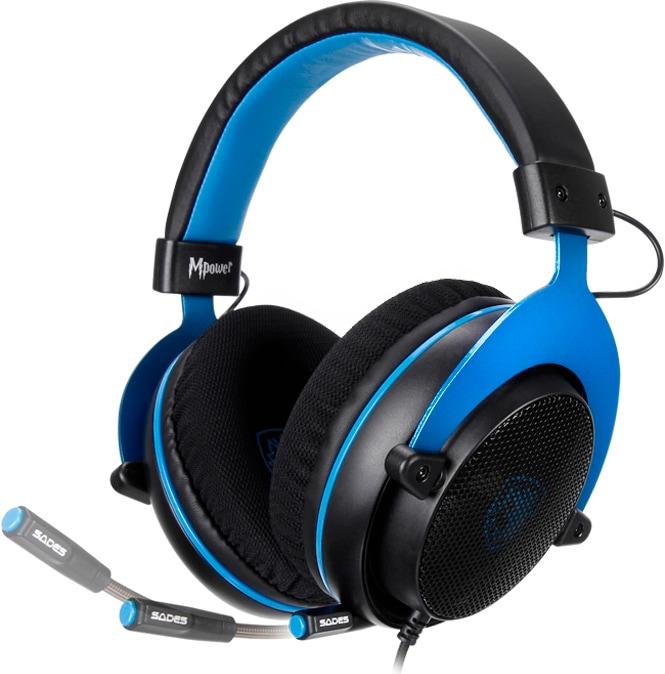 SADES Gaming-Headset "Mpower SA-723", blau, Kopfhörer