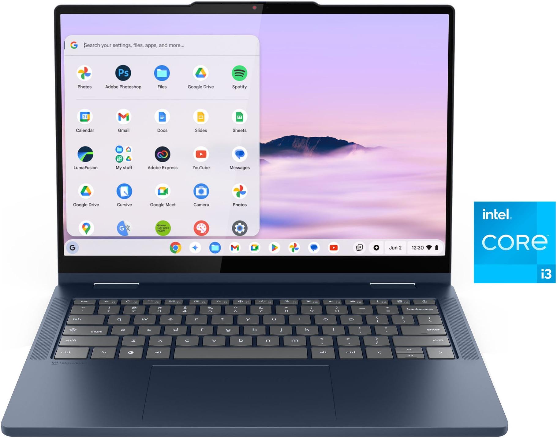 LENOVO Chromebook "Chrome 2in1 14ITN10 Convertible", cosmic blau, 8 GB RAM, Core 3, ChromeOS High Royalty, Notebooks