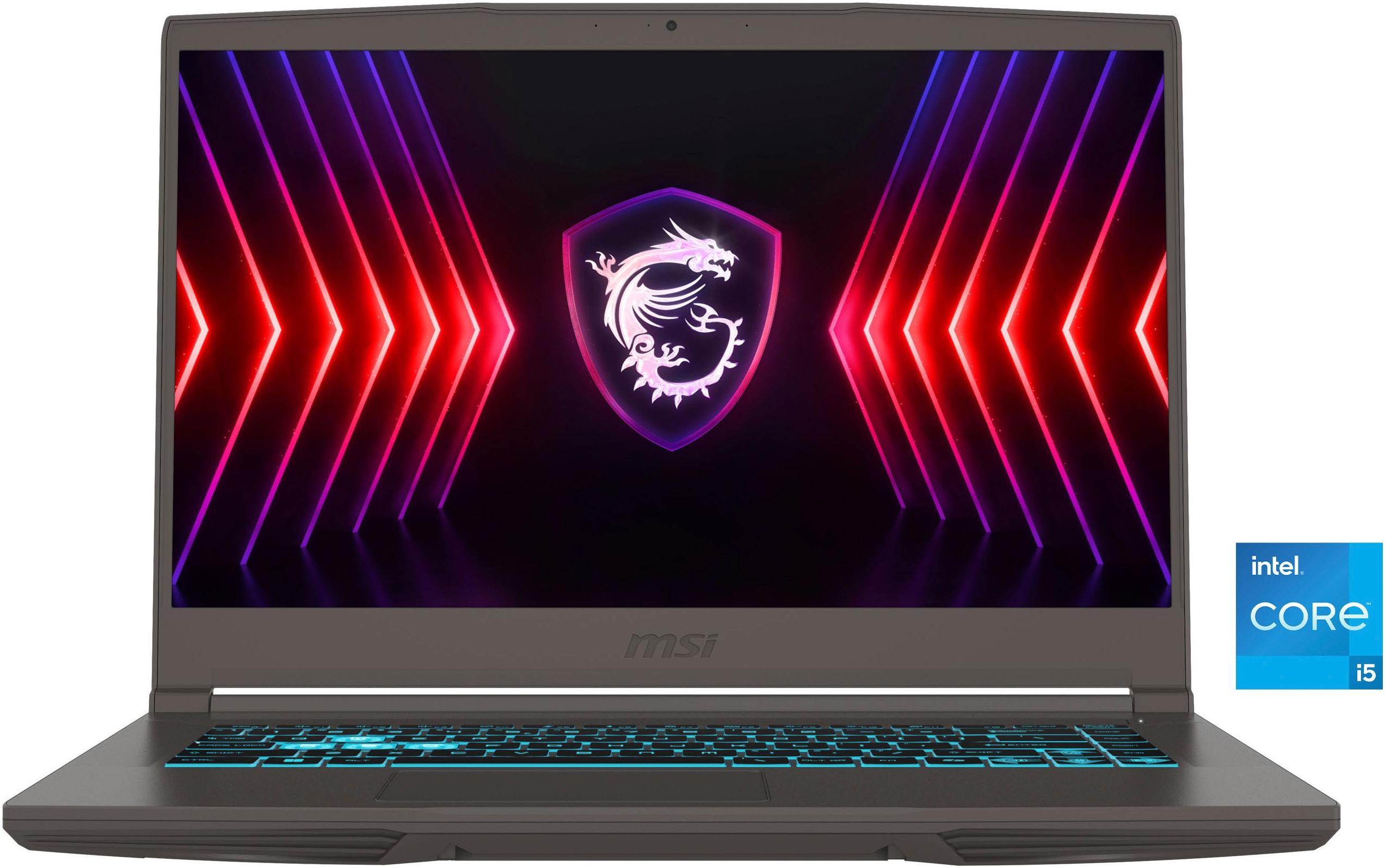 MSI Gaming-Notebook "Thin 15 B13UC-3040", grau (cosmos, grau), 16 GB RAM 512 GB SSD, Core i5, Windows11Home, Notebooks
