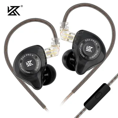 KZ EDX PRO X Dynamic Drive Kopfhörer HIFI Bass Ohrhörer Gaming Sport Musik Noise Cancelling Headset Abnehmbares Kabel