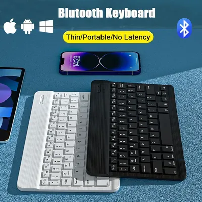 Bluetooth Drahtlose Tastatur Mini Tastatur Für Laptop Tablet Telefon Ipad Xiaomi Wiederaufladbare Gaming Tastatur Android iOS Windows