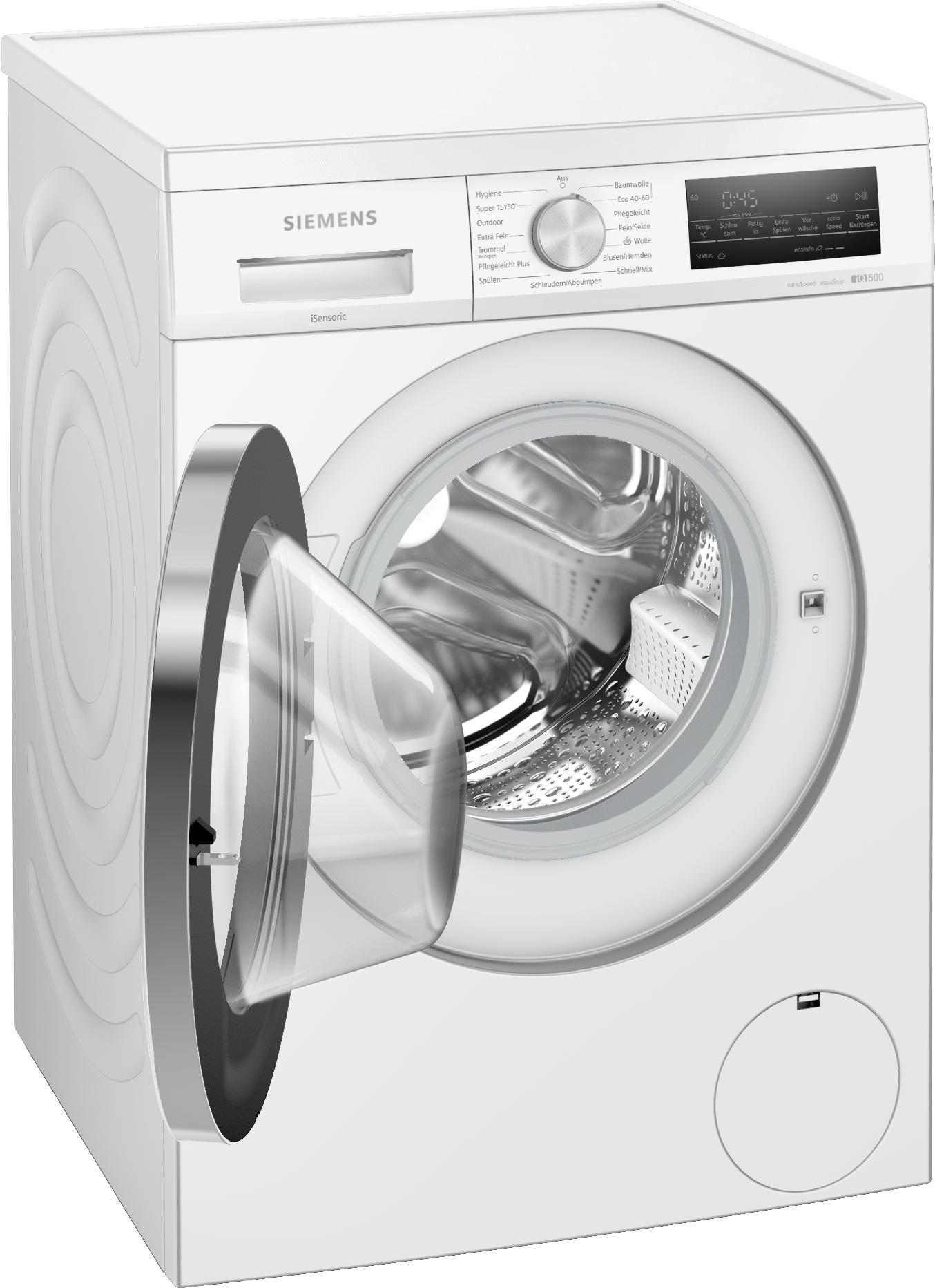 SIEMENS Waschmaschine "WU14UT71", Energieeffizienz: B (A-G), weiß, B:59,8cm H:84,5cm T:59cm, Waschmaschinen