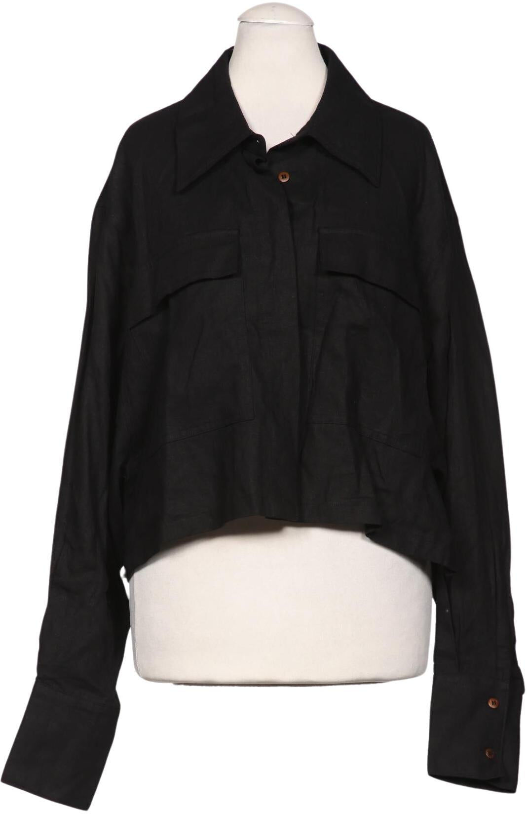 By Aylin Koenig Damen Bluse, Schwarz, Gr. XS, Leinen / Viskose - Second Hand