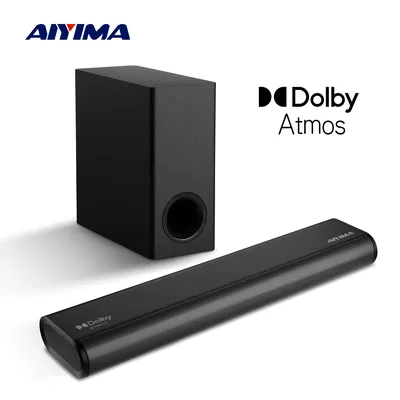 AIYIMA S07 Dolby 2.1 Soundbar 150W mit kabellosem Subwoofer für TV-Heimkino-Soundsystem Lautsprecher Bluetooth/Aux/Optisch/USB