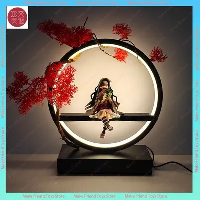 Plug In Dämon Slayer Nezuko Kamado Led Nachtlicht Anime Figur Mehrfarbige Touch Remote Gaming Pc Fall Lampe Geschenk Anime Dämon Led