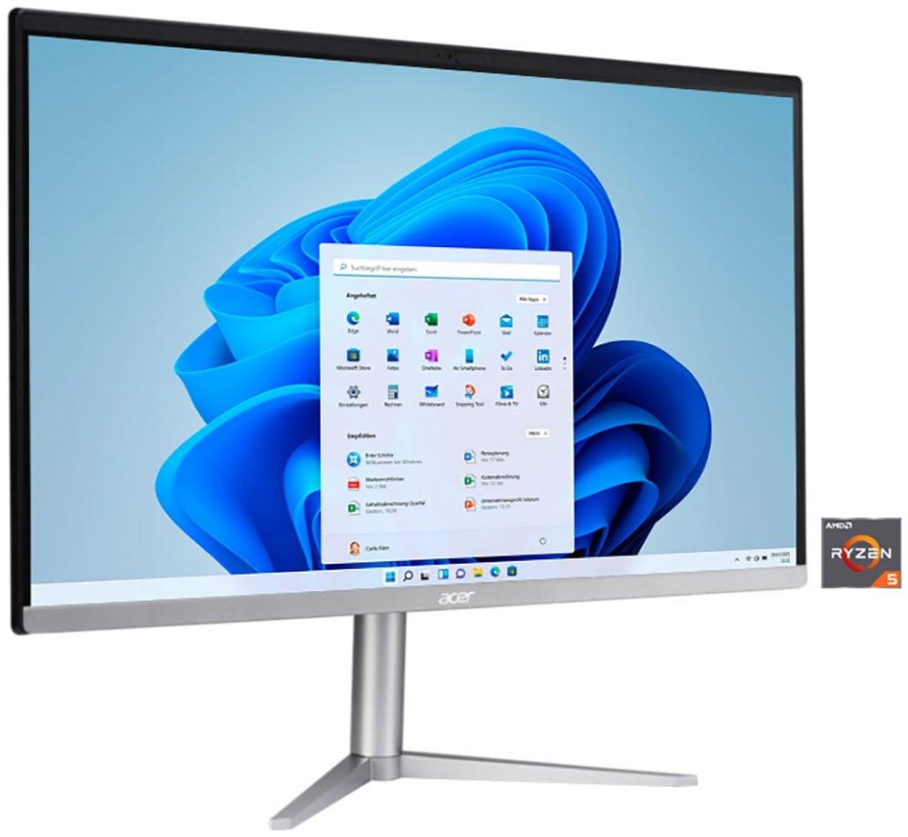 ACER All-in-One PC "Aspire C24-1300", silber (schwarz, silber), Windows 11 Home,64bit, 16 GB RAM 512 GB SSD, Desktop-PCs