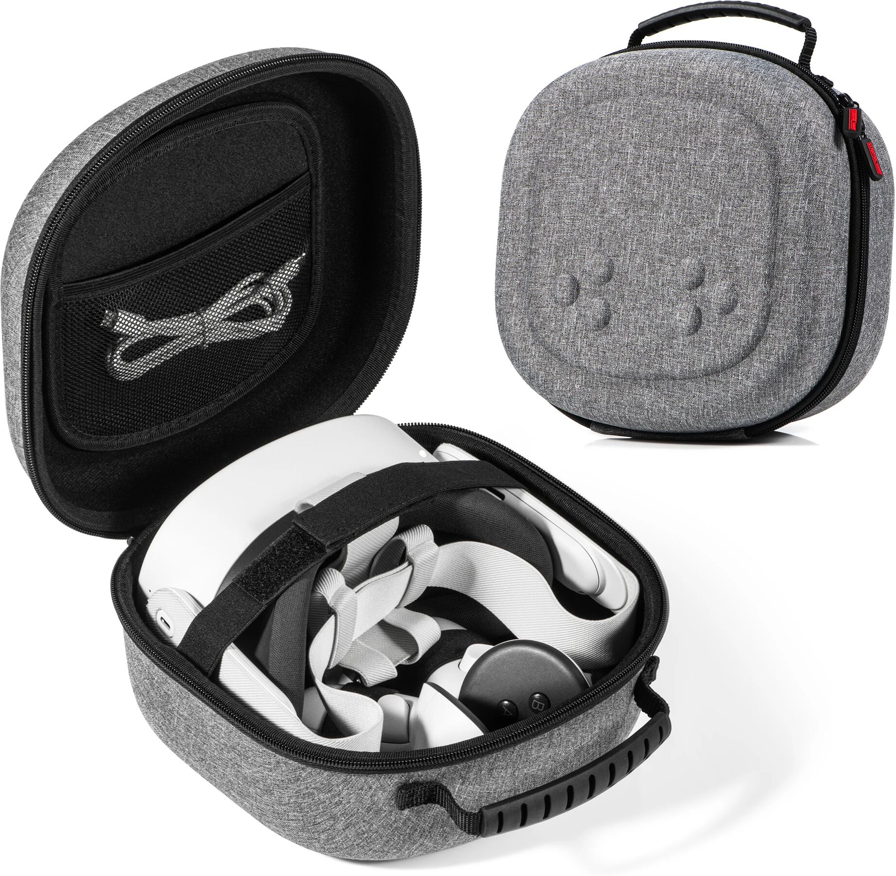 NONE Hartschalen-Tragetasche, kompatibel mit Oculus Meta Quest 3S/Quest 3/Quest 2 VR-Headset und Touch-Controller-Zubehäuse