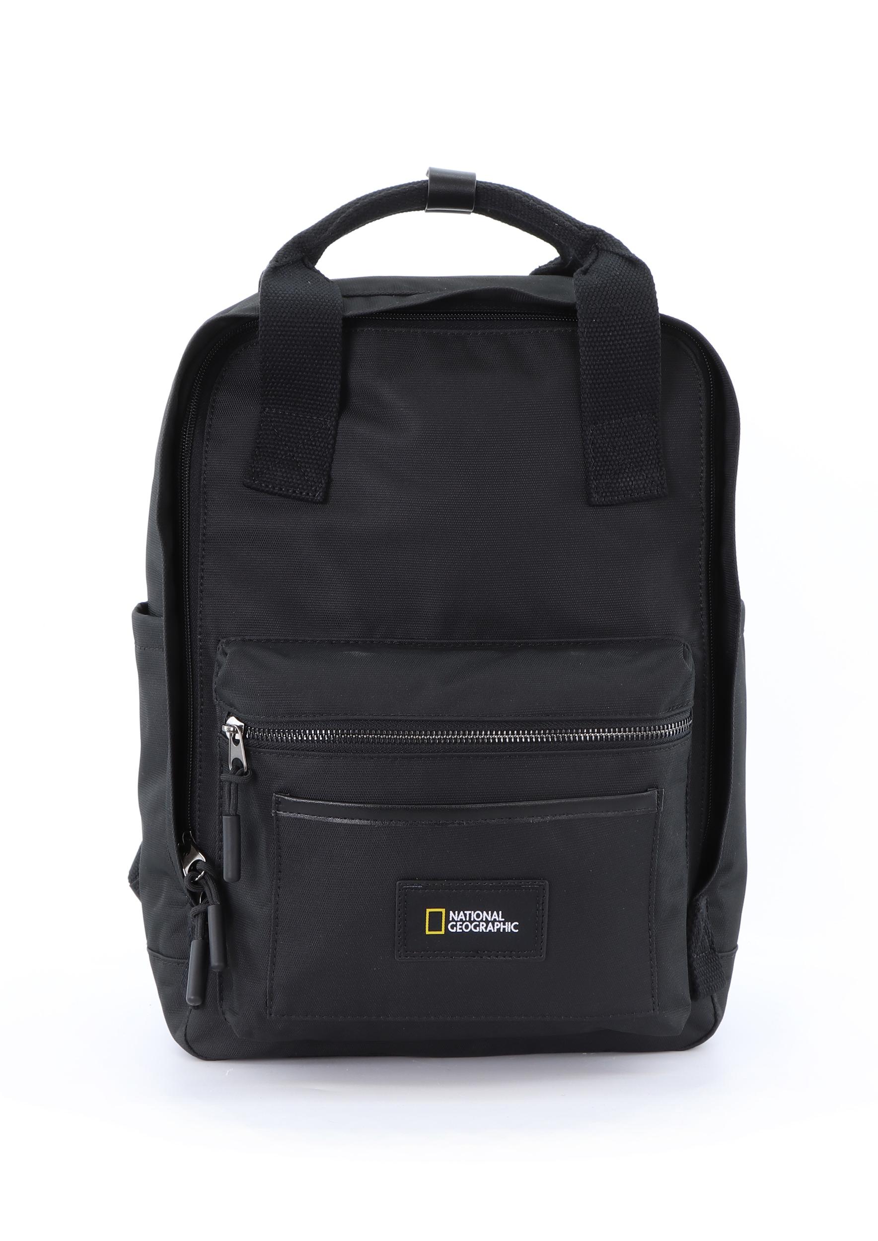 Cityrucksack NATIONAL GEOGRAPHIC "Legend", Gr. B/H/T: 13cm, schwarz, Nylon, Rucksäcke Cityrucksack, mit Laptop-Fach