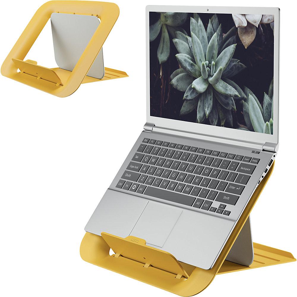 Leitz Laptopständer Leitz Ergo, Höhe 162 - 176 mm, gelb