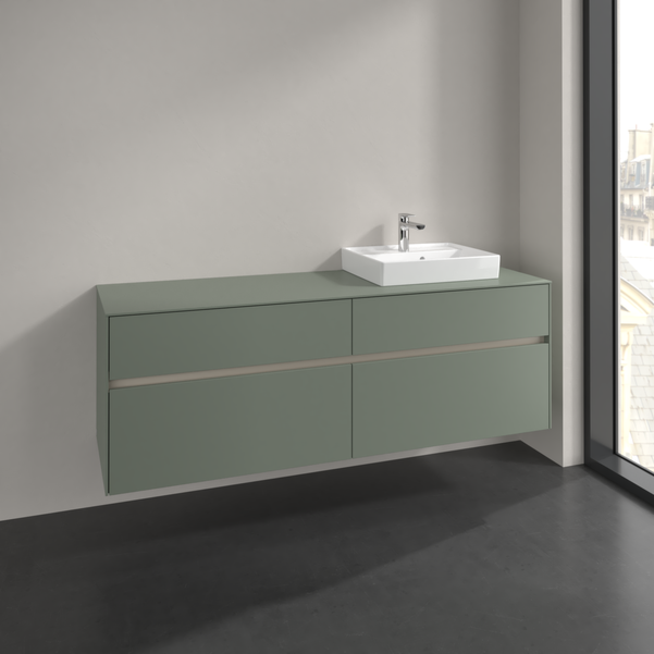 Villeroy und Boch Collaro Waschtischunterschrank C07900AF 160x54,8x50cm, Waschtisch rechts, soft green