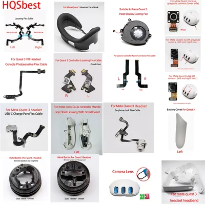 Controller Gehäuse Kamera Joystick Power Audio Lade Ortung Flex Kabel Metall Schnalle Objektiv Reparatur Teile Für Oculus Quest 3 VR