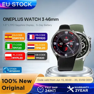 Globale Version OnePlus Watch 3 Smartwatch 1,50 Zoll LTPO AMOLED Display Snapdragon W5 Prozessor Dual-Frequenz-GPS Wear OS