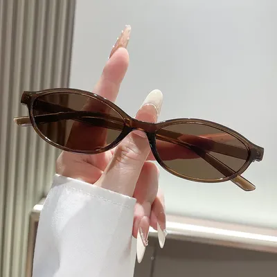 Retro Damen-Sonnenbrille mit Leopardenmuster, Braune Modische Marken-Sonnenbrille mit Kleinem Rahmen, Punk-Ovale Brillen für Damen, Sonnenschutz Oculus De Sol