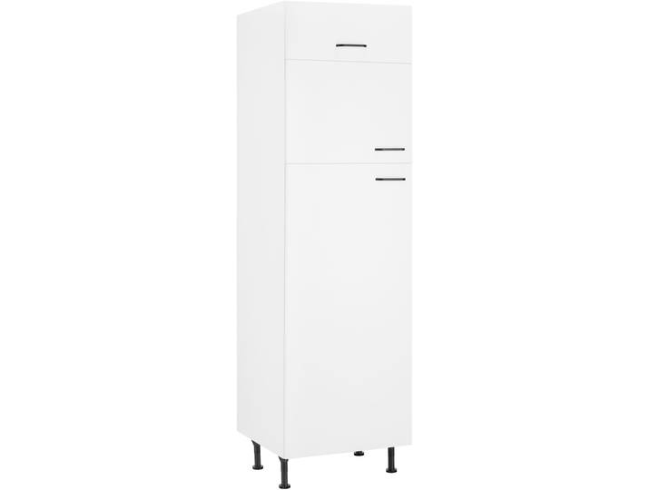 Kühlumbauschrank OPTIFIT Elga , weiß (weiß, weiß), B:60cm H:211,8cm T:58,4cm, Holzwerkstoff, Schränke, für Kühl-/Gefrierkombination, mit Soft-Close-Funktion, Breite 60 cm