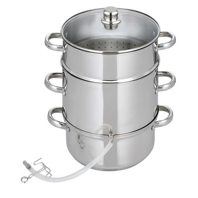 Einkochtopf "Entsafter Galactica", silber (edelstahlfarben), B:26cm H:33cm Ø:26cm, Töpfe, Ø 26 cm, Induktion