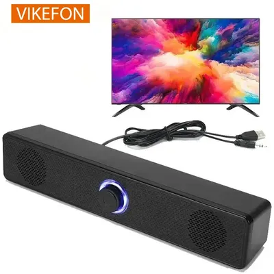 PC-Soundbar, kabelgebunden und kabellos, Bluetooth-Lautsprecher, USB-betriebene Soundbar für TV, PC, Laptop, Gaming, Heimkino, Surround-Audiosystem