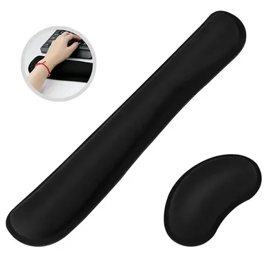 Tastatur Handgelenk Rest Pad Maus Pad Memory Foam Superfeine Faser Für Schreiber Büro Computer Gaming Tastatur Erhöhte Plattform Hände