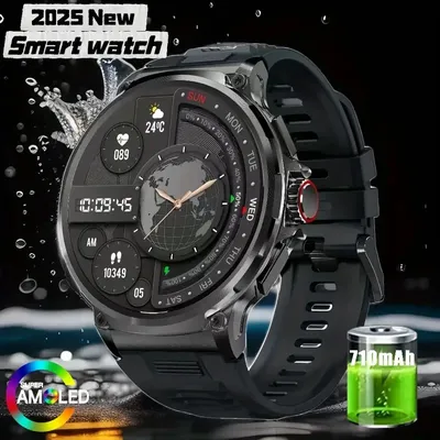 LIGE Neue 1,85 ”HD Bluetooth Anruf NFC Smart Uhr Männer Sport Fitness Tracker Herz Überwachung 710 mAh Smartwatch für Android ios