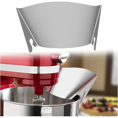 Lebensparkernder Ausgießschutz aus Edelstahl für KitchenAid-Mixer, universeller Spritzschutz, Sicherheitsschutz für Küchenmaschinenbefestigung