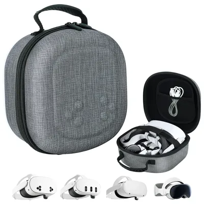 Hartschalenkoffer Kompatibel mit Meta Quest 3S/Quest 3/Quest 2, Tragbare VR-Gaming-Headset- und Touch-Controller-Tasche