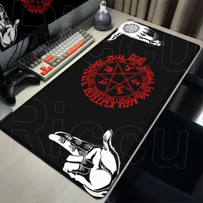 XXL HD Print Computer PC Zubehör Gamer Mauspad Hellsing Alucard Großes Gaming Mauspad Anime Teppich Tastaturmatte Schreibtischunterlagen