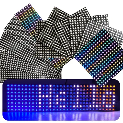 1 ~ 20 Stück WS2812B RGB LED Panel 8x8 16x16 8x32 Pixel Flexible Matrix Bildschirm WS2812 Individuell adressierbare Modul Streifen Licht 5V