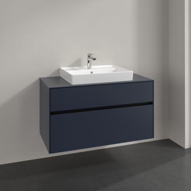 Villeroy und Boch Collaro Waschtischunterschrank C01900VQ 100x54,8x50cm, Waschtisch mittig, marine blue