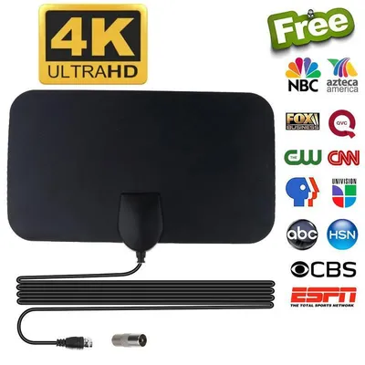 4K TV-Antenne Signalempfänger 25DB Hochleistungs-HD-TV DTV-Box Digital EU-Stecker 3000 Meilen Verstärker Aktive Innenantenne Flaches Design