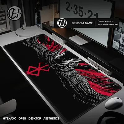 Mauspad Berserk Guts Gamer Gaming Mauspad Guts Sword in Berserk Computerzubehör Große Tastatur Laptop Padmouse Speed Desk