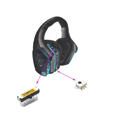 Ersatz Kopfhörer Lautstärke regler Power Slider von Logitech G933 G633 G935 G533 G733 A50 Gaming Headset Alpen Top-Marke