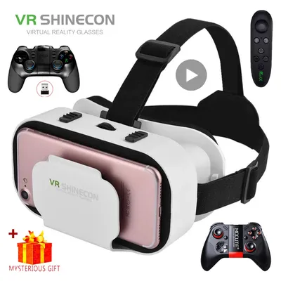 Shinecon Viar Virtual Reality VR Brille Headset 3D Gerät Helm Brille Linsen Für Smartphone Smartphone Spiel Zelle Mobile Set