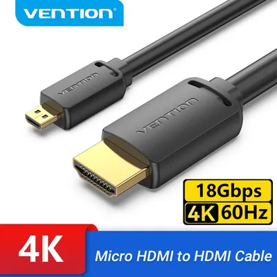 Vention Micro HDMI zu HDMI Kabel 4K Mini HDMI Stecker auf Stecker Kabel für GoPro Sony Kamera Callphone Tablet Projektor HDTV Mini HDMI