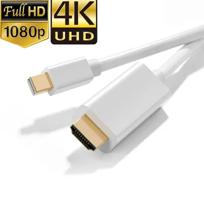Thunderbolt Mini DP zu HDMI Kabel 4k/1080p DP Mini Dispalyport zu HDMI Adapter Konverter Kabel für Apple Macs Surface Pro HDTV