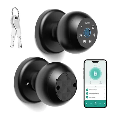 Viladepot Smart Lock Fingerabdruck-Türschloss, App-Steuerung, Passcode, Entriegelung, elektronische Touchscreen-Tastatur für den Innenbereich