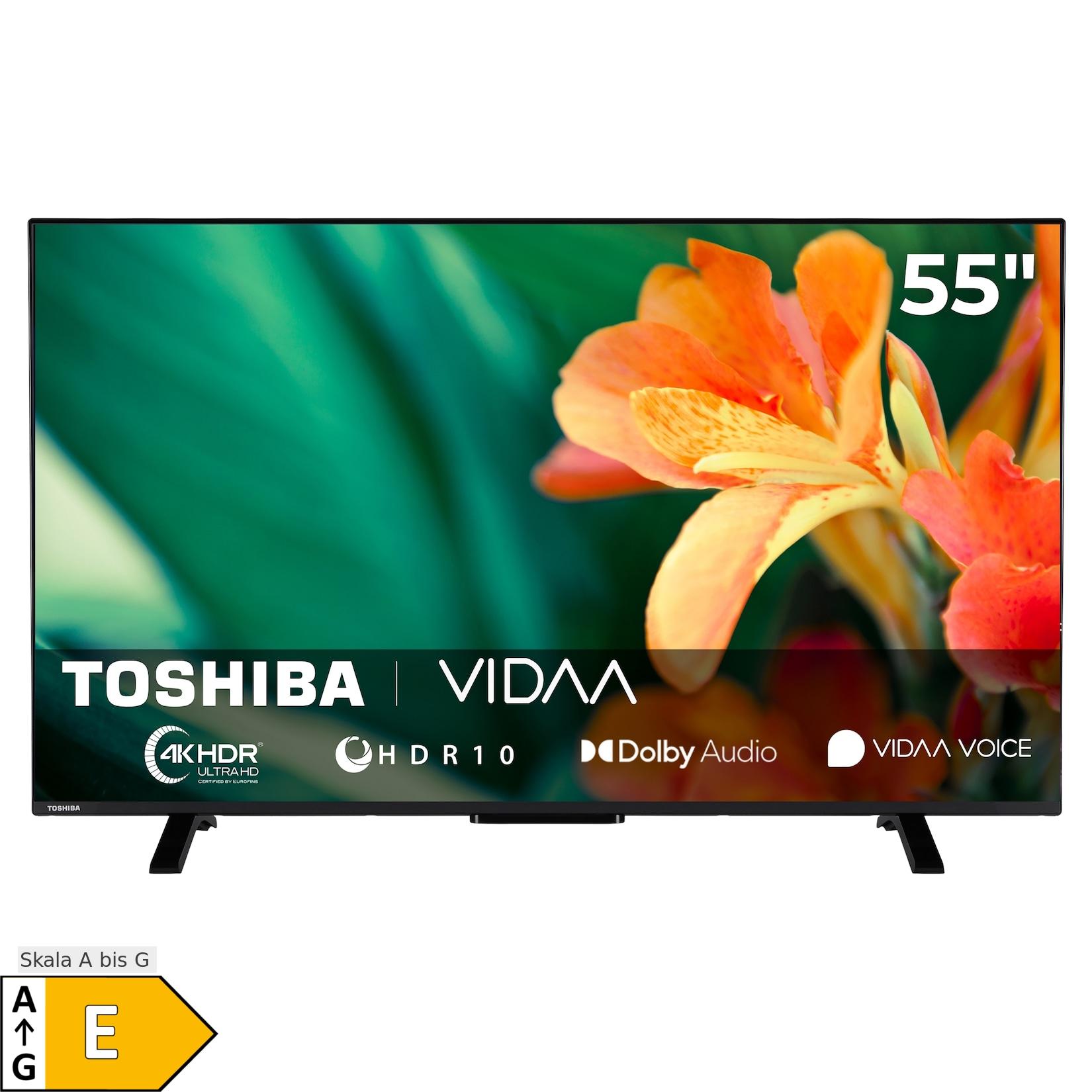 Toshiba 55UV2363DA Fernseher 55 Zoll Smart TV VIDAA 4K UHD HDR TV, integrierter Triple-Tuner (2026)