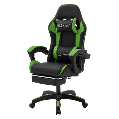 ML-Design Gaming Stuhl verstellbar, Schwarz-Grün, aus Kunstleder, Ergonomischer Bürostuhl, Drehstuhl Racing Gamer Stuhl Schreibtischstuhl Drehsessel
