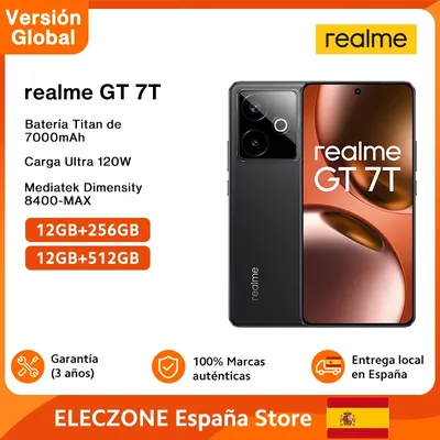 Globale Version realme GT 7T 5G AI Smartphone Mediatek Dimensity 8400 Max 6,8“ AMOLED Display 7000 mAh Akku 120W Charging