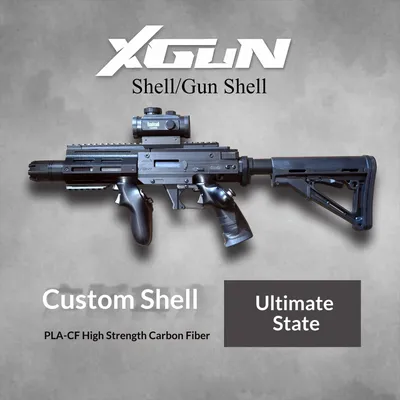XGUN Light Gun Gaming Controller oder Gehäuse für präzises Zielen, externes Waffen-Skin-Controller-Gehäuse für Switch/PC/PS4, Bluetooth, USB